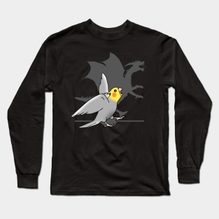 Cockatiel Dragon Shadow Long Sleeve T-Shirt